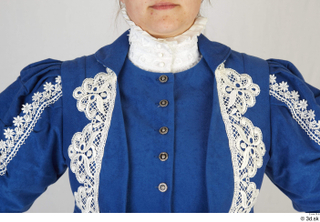  Photos Woman in Historical Dress 94 17th century blue decorated dress historical clothing upper body 0002.jpg
